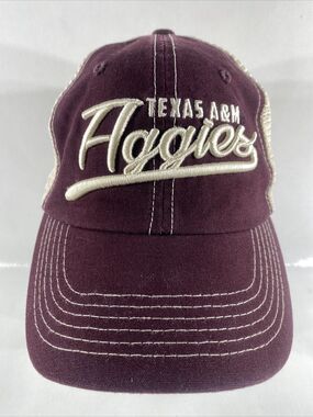 Texas A&M Aggies Embroidered Mesh Back Snapback Hat by Captivating Headwear